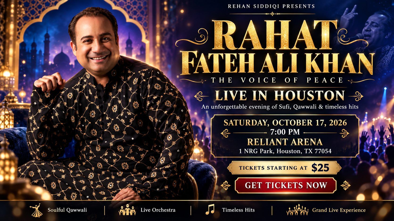 Rahat Fateh Ali Khan - The Voice of Peace Houston