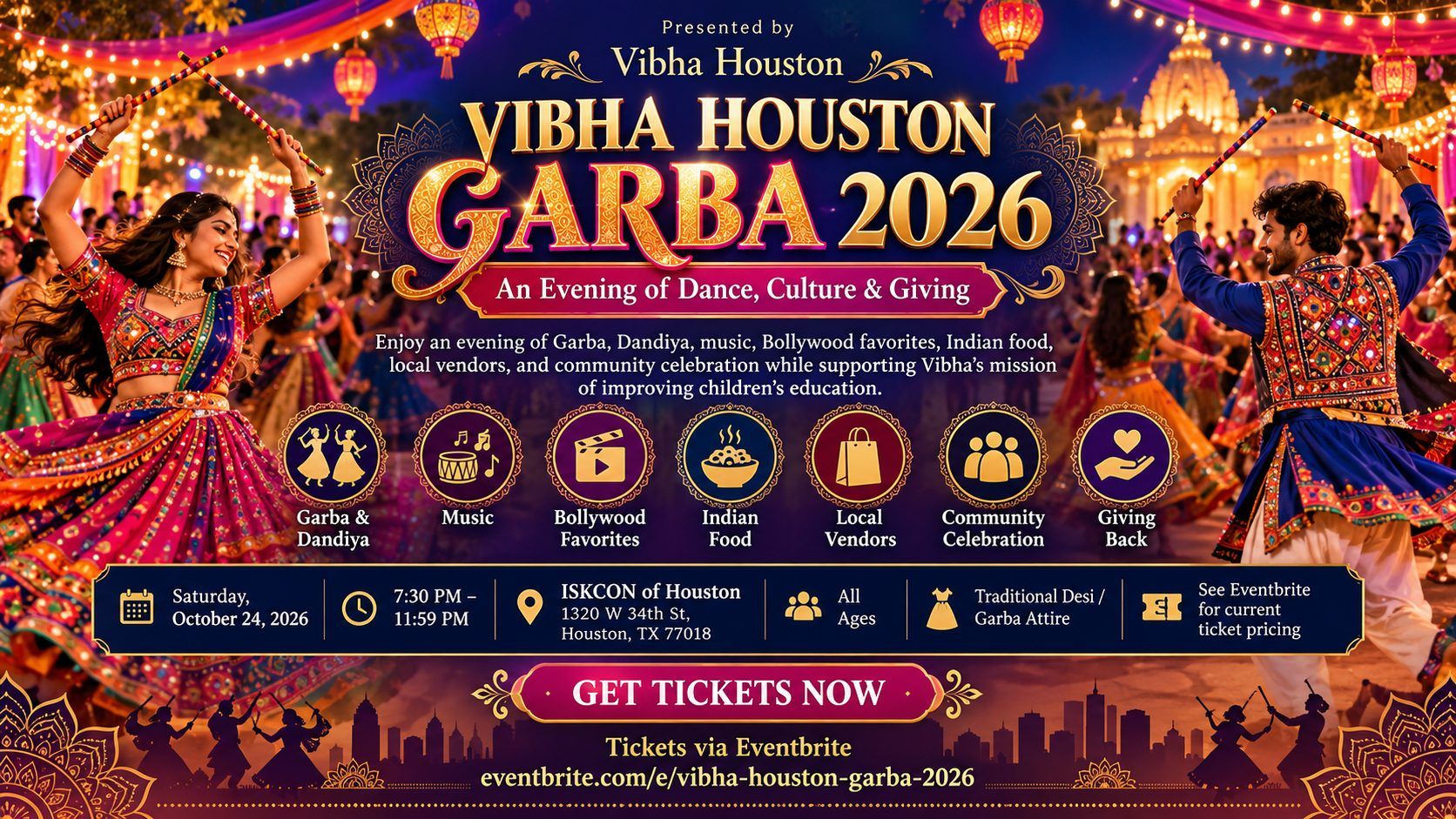 Vibha Houston Garba 2026 - An Evening of Dance, Culture & Giving